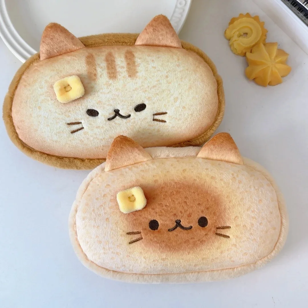 Lindo estuche de lápices de felpa Estuche de lápices Estuche de lápices creativo de gato de gran capacidad