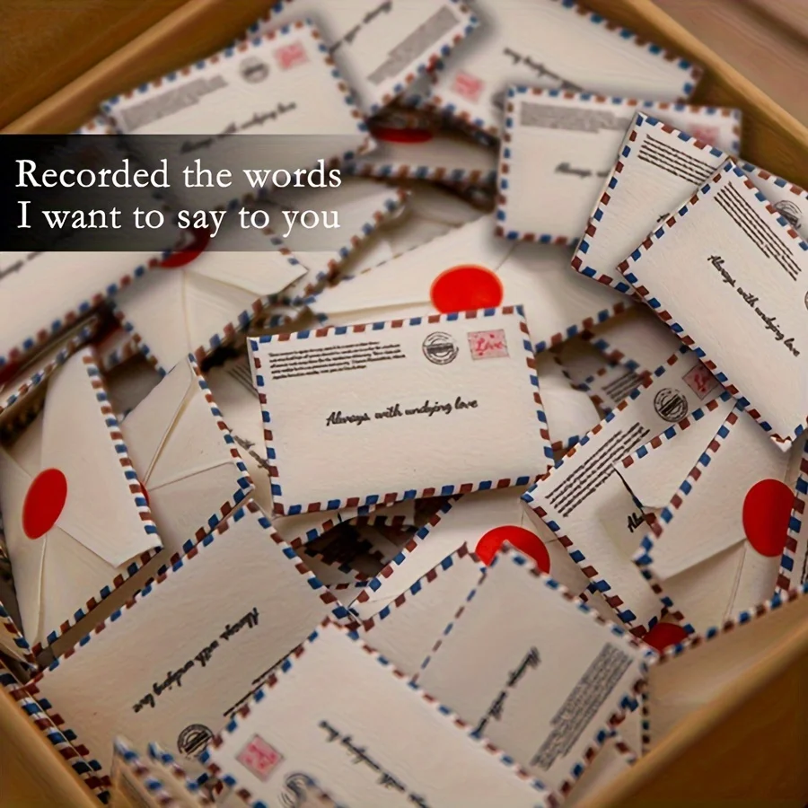 36pcs Mini Envelopes with 36pcs Round Sticker for Friend, Lover, Parent, Graduation Gift, Valentine's Day Gift, Anniversary Gift