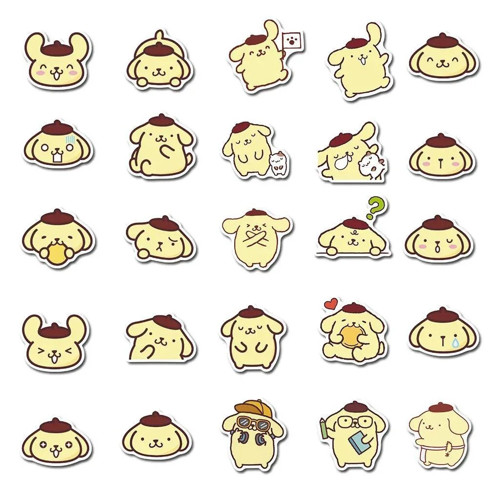สติกเกอร์คาวาอิปอมปอมปอมน่ารัก10/30/50ชิ้นสติกเกอร์การ์ตูนน่ารักสำหรับเด็กโทรศัพท์ DIY กีตาร์สเก็ตบอร์ดสนุกสติกเกอร์กราฟฟิตี