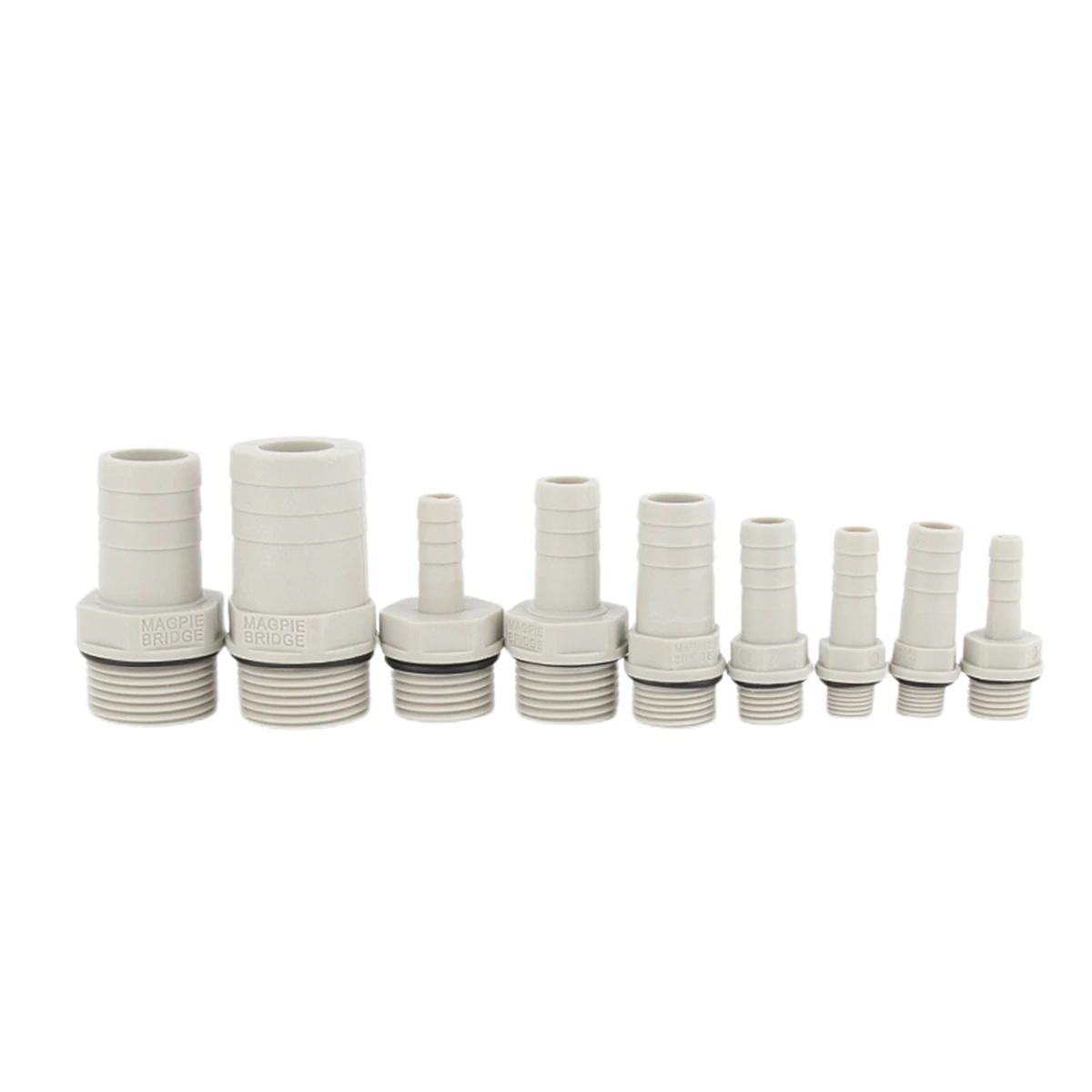 นุ่มท่อ 1/8 "1/4" 3/8 "1/2" 3/4 "ด้ายชาย 6 8 10-25 มม.POM เจดีย์ Barbed Connector Joint พลาสติกท่อ