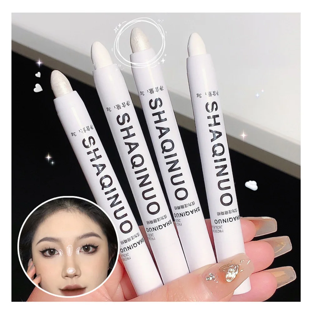 Ombretto opaco Stick Eyeliner bianco Evidenziatore argento luccicante