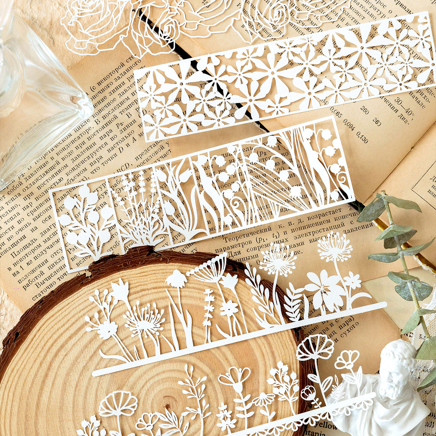 5 Stks/zak Vintage Holle Kant Papier Esthetisch Decoratief Junk Journal Diy Scrapbooking Creatieve Briefpapier Decor Papieren Set