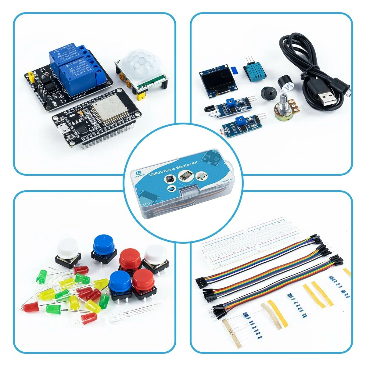 Basic Starter Kit for ESP32 ESP-32S WIFI IOT Development Board