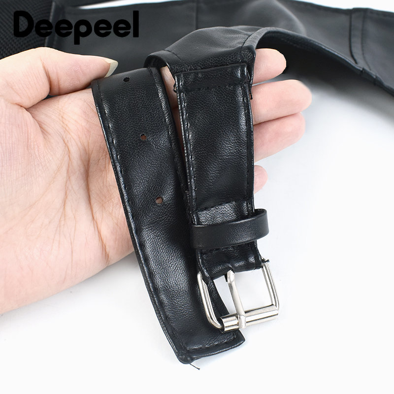 Tirantes negros con corsé decorativo para mujer, correa de ajuste, cinturones de moda, cinturón Sexy Punk, 80-100cm, 1 pieza