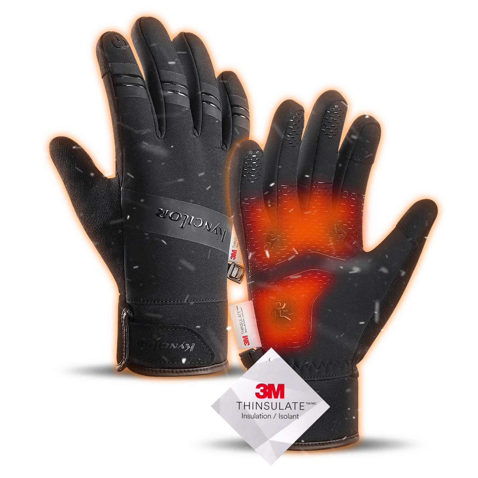 3m thinsulate luvas de ciclismo de inverno das mulheres dos homens à prova dwaterproof água térmica touchscreen luvas de esqui para correr esportes ao ar livre luvas