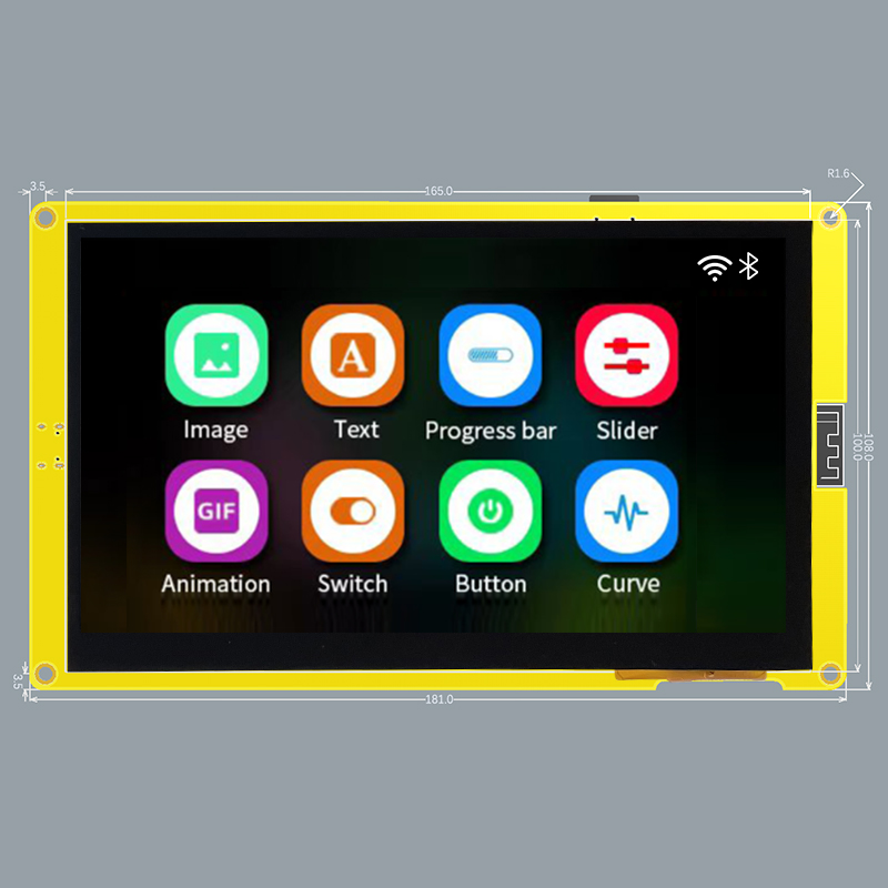 ESP32-S3 hmi 8m psram 16m flash arduino lvgl wifi & bluetooth 7 "800*480 tela de exibição inteligente 7.0 polegadas rgb lcd módulo tft