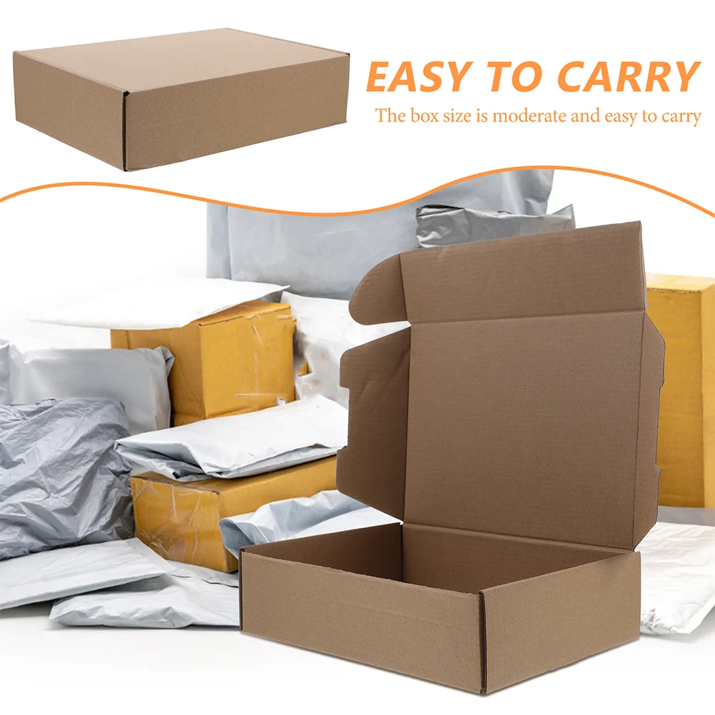 10 ชิ้นกล่องรองเท้ากล่องวรรณกรรม Mailer การจัดส่ง Heavy กระดาษแข็งค่าเฉลี่ยขนาดใหญ่แบน Boxesmailing กระดาษขนาดกลางขนาดเล็กสีน้ําตาลสําหรับ