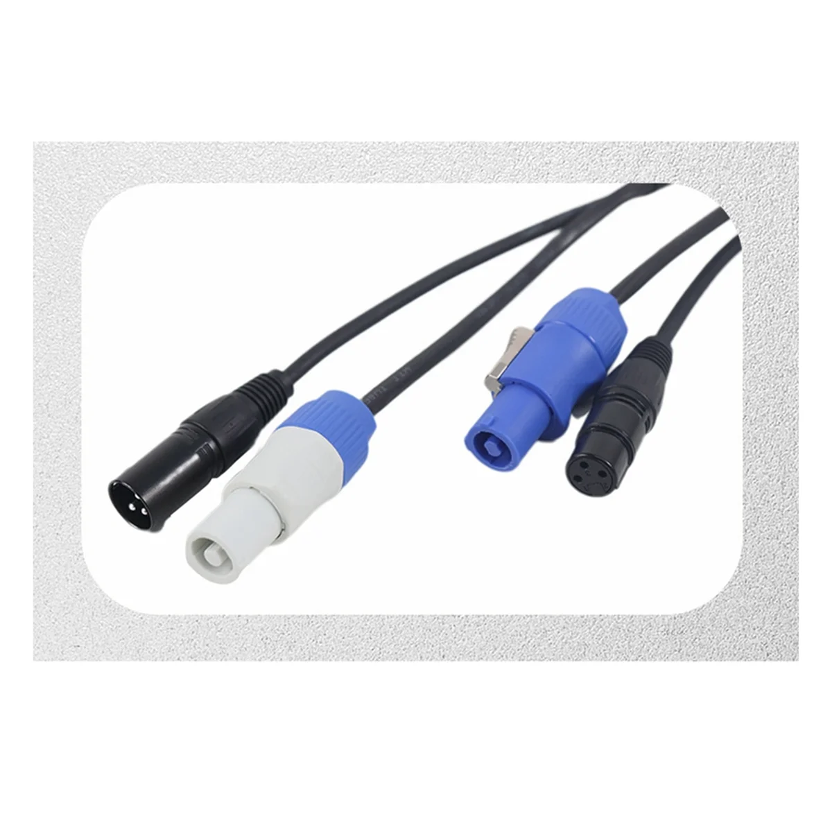 Dmx power con kabel kombination aus power con stecker und dmx xlr signal leitung für licht anschluss signal transit (a)