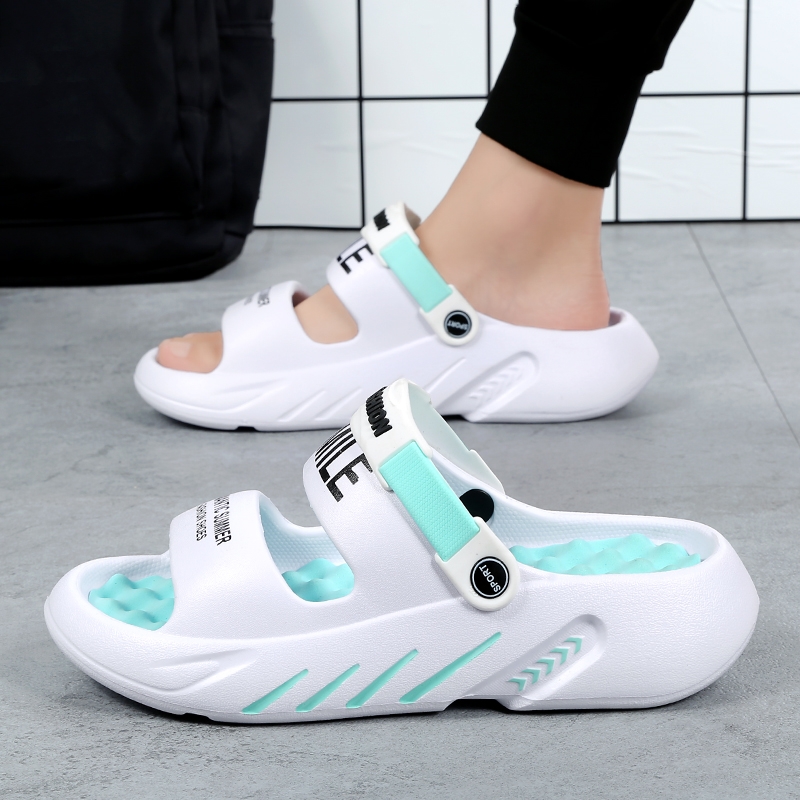 2024 verão chinelos de massagem masculina sandálias ao ar livre praia confortável macio slides indoor sapatos casuais sandálias masculinas tamanho grande 47 48