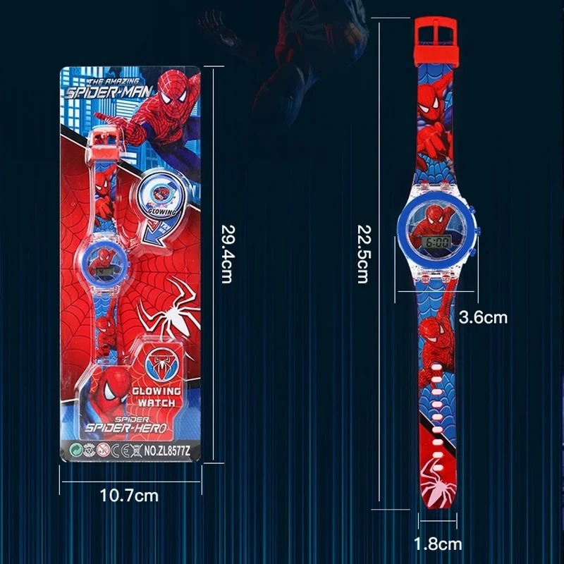 Anime Flash Licht Spiderman Kinder Uhren Für Jungen Cartoon Shark Mickey Kinder Uhr Mädchen Student Uhr Geschenke