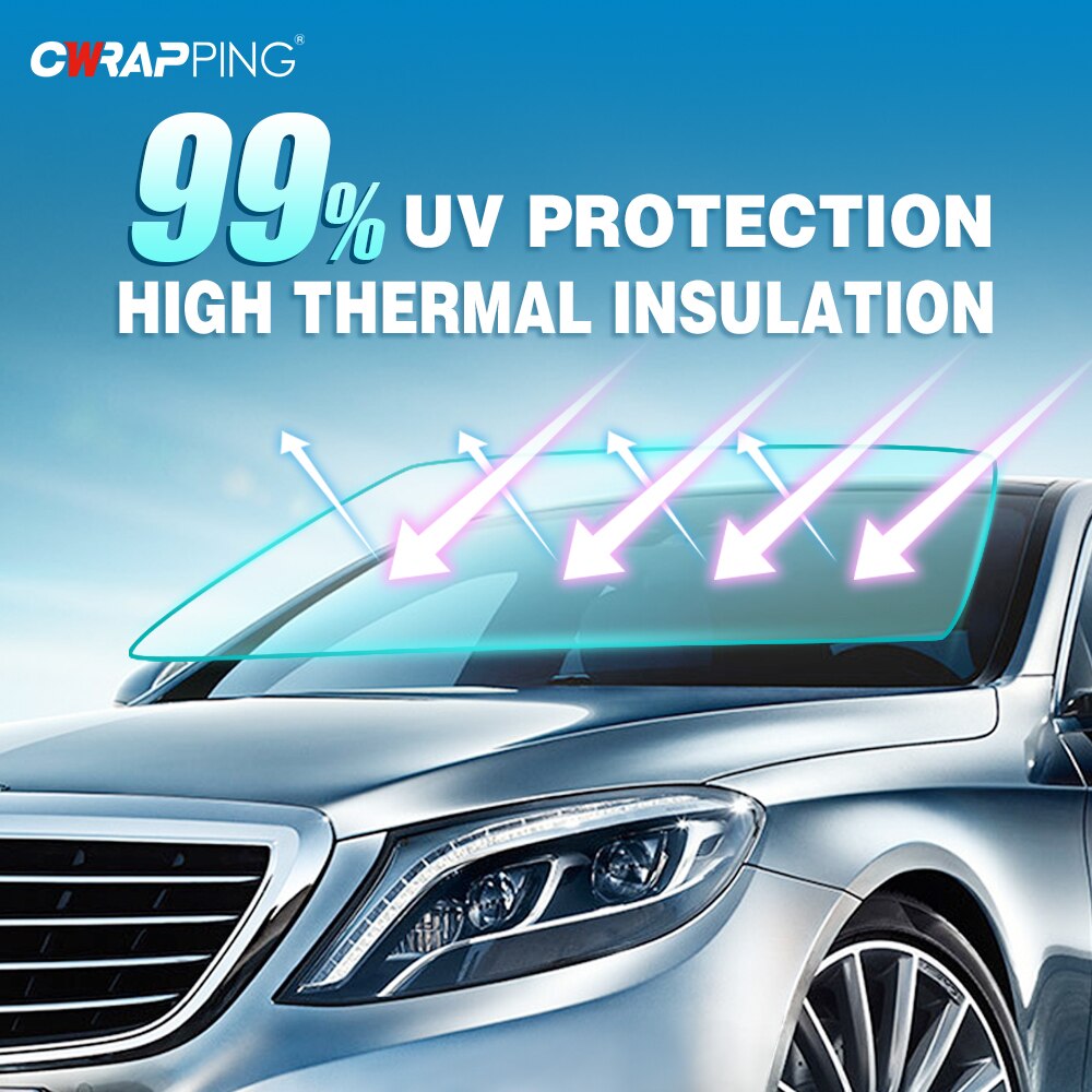 รถหน้าต่างฟิล์มฤดูร้อนพลังงานแสงอาทิตย์ UV Protector Tint Tinting ฟิล์มสําหรับรถยนต์หน้าต่างความเป็นส่วนตัวฟิล์ม 50 ซม.X 300 ซม.Sun Shade ฟิล์ม