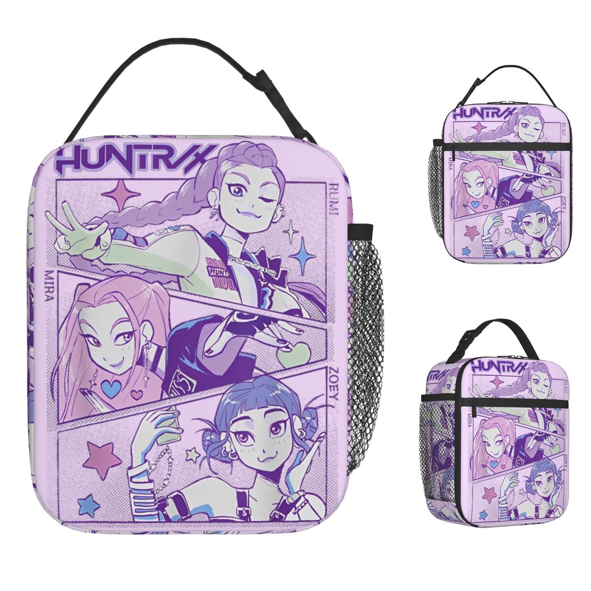 K-Pop Demon Hunters Team Anime Lunch Bag For Adult Designer Lunch Box Leisure Picnic Cooler Bag Waterproof Tote Food Bags