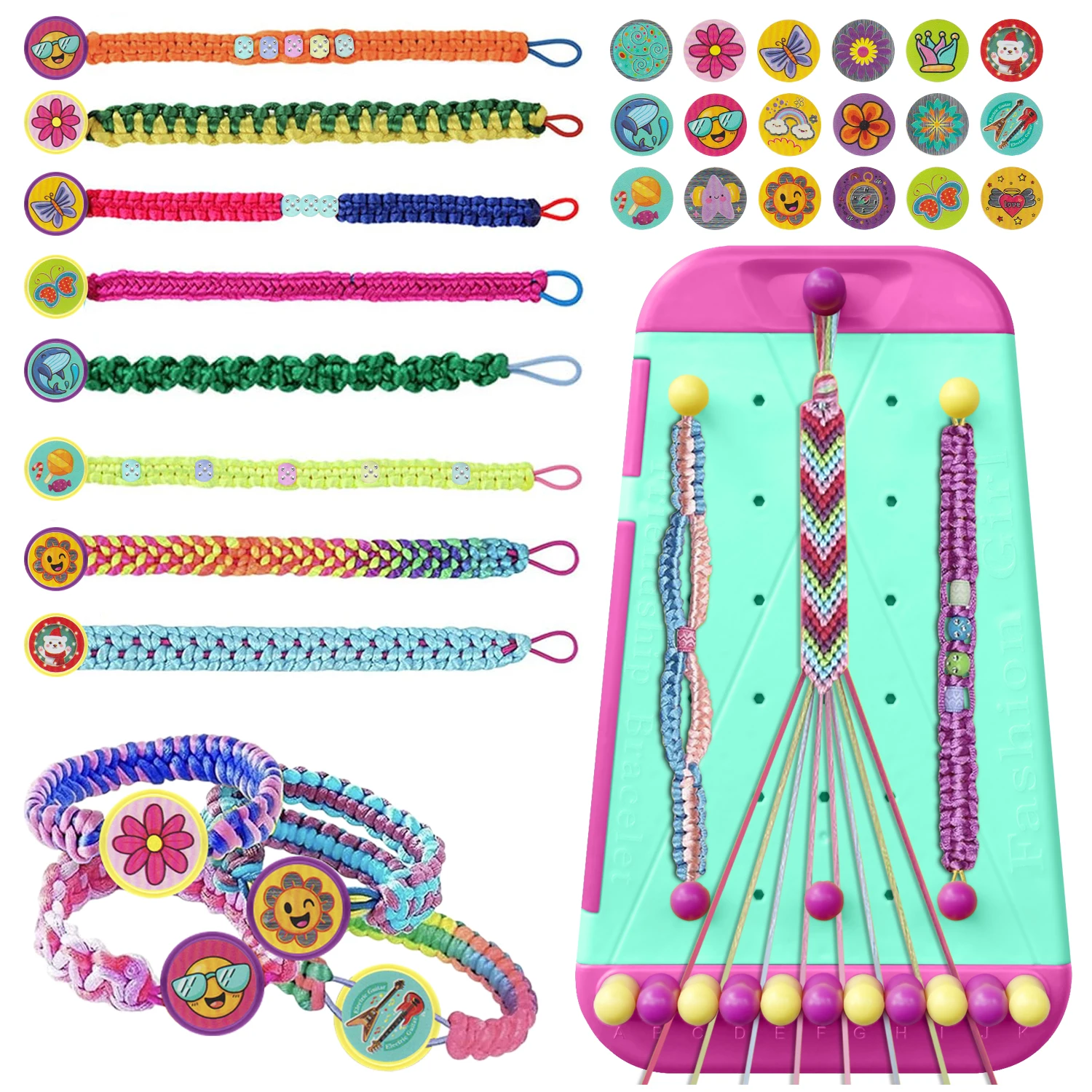 Freundschaftsarmband-Schmuckherstellungsset für Mädchen, Kunst- und Handwerksarmbänder, String MakerKit, Rollenspiel, Spielzeug, Geburtstagsgeschenk