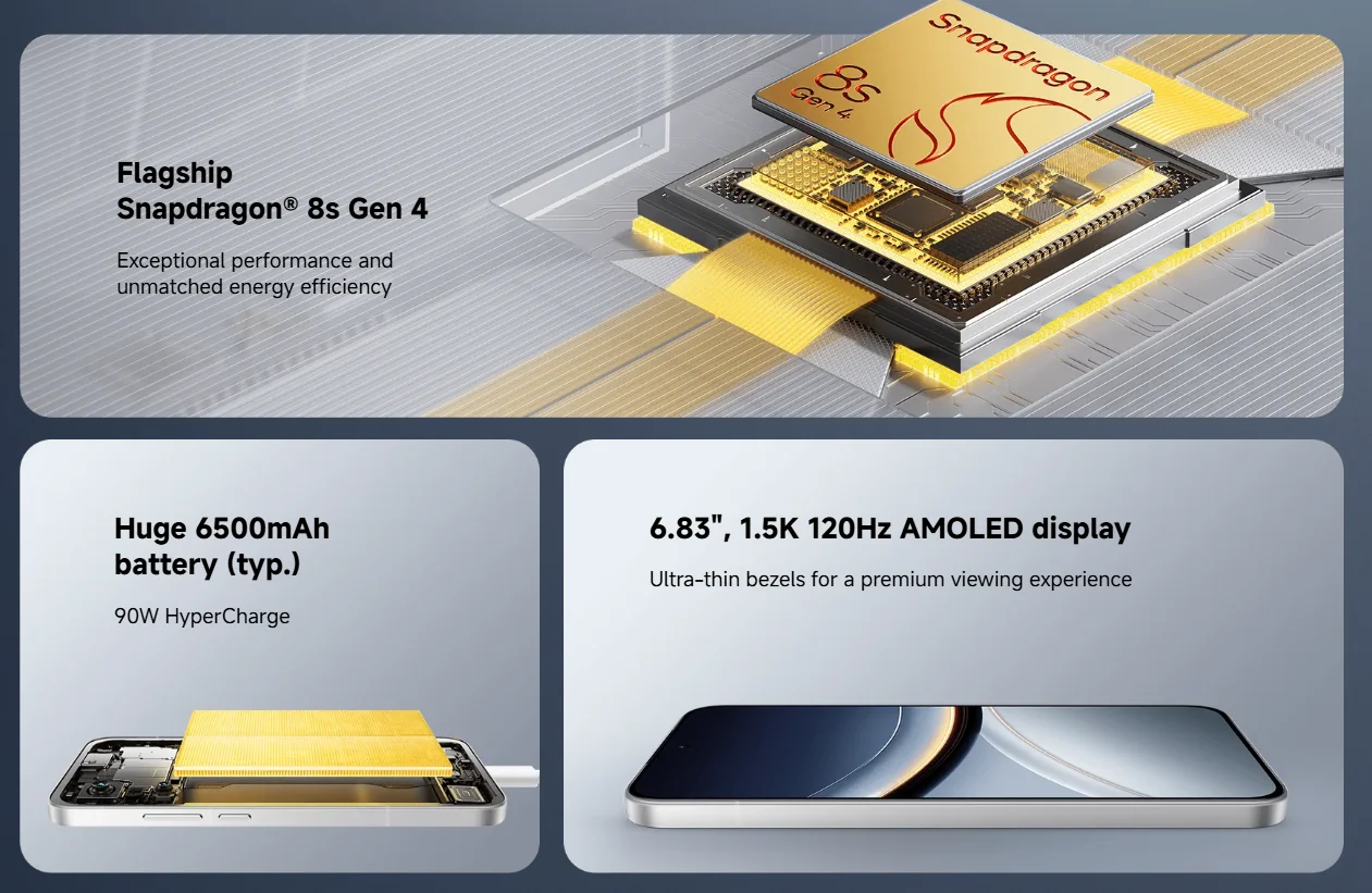 【Merk+】POCO F7 5G Leeuwebek ® 8s Gen 4 NFC 6500mAh batterij 6,83" 1,5K AMOLED 50MP camera OIS 90W HypeCharge smartphone