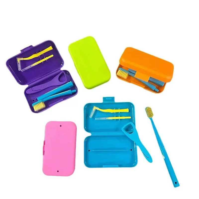 Tandheelkundige Reiniging Care Kits Orthodontische Mondverzorging Borstel Tongschraper Rager Reizen Set Draagbare Schone Hygiëne Case