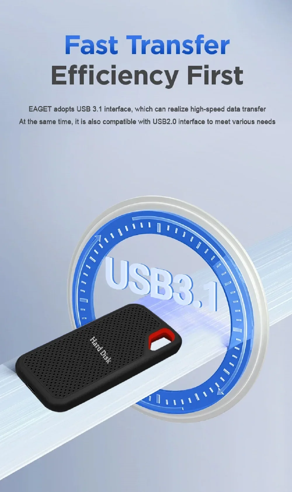 New External Hard Drive 1TB Portable SSD HARD DISK 2TB High-speed External Solid State Drive Mobile Hard Drive for Laptop Mac PC