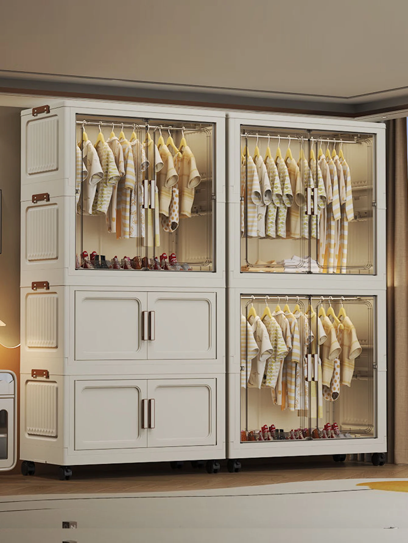 접이식 보관 캐비닛 멀티 장면 화이트/블랙/그레이 홈 오피스 주방 욕실 문이있는 다기능 주최자