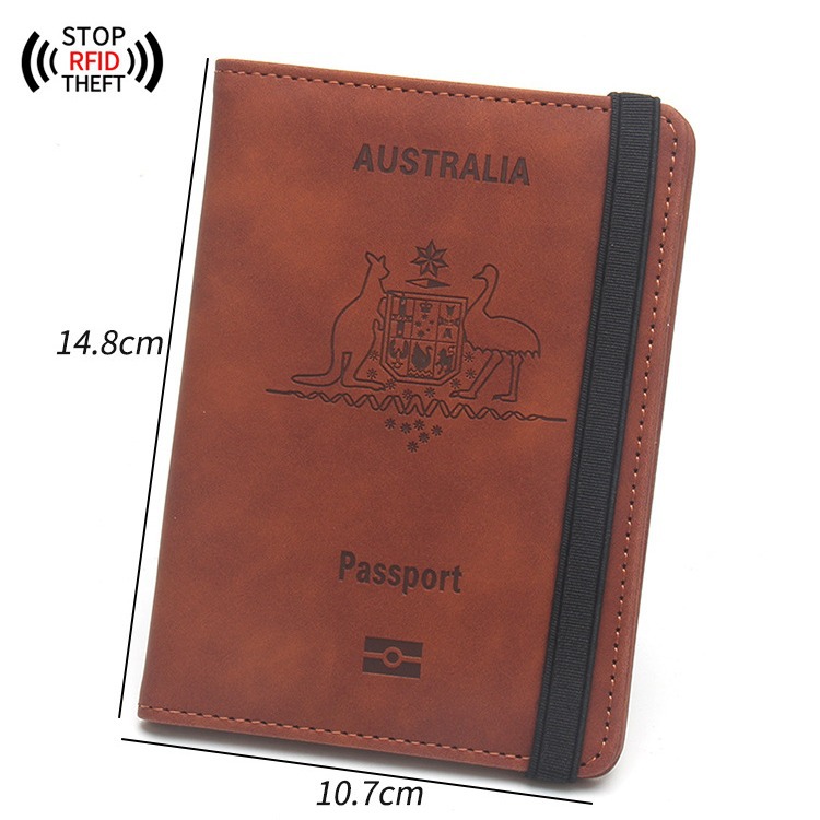 Australien Pass Cover RFID Reise Brieftasche Frauen Männer Fall für Pässe Karten Dokument Orgin izer