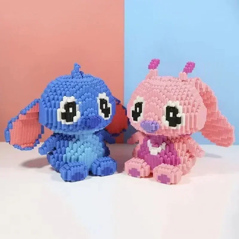New Disney Building Block Stitch Giant Stitzer Assembly ของเล่นเด็กของขวัญวันเกิดปริศนาเดสก์ท็อปตกแต่ง Fast การจัดส่ง