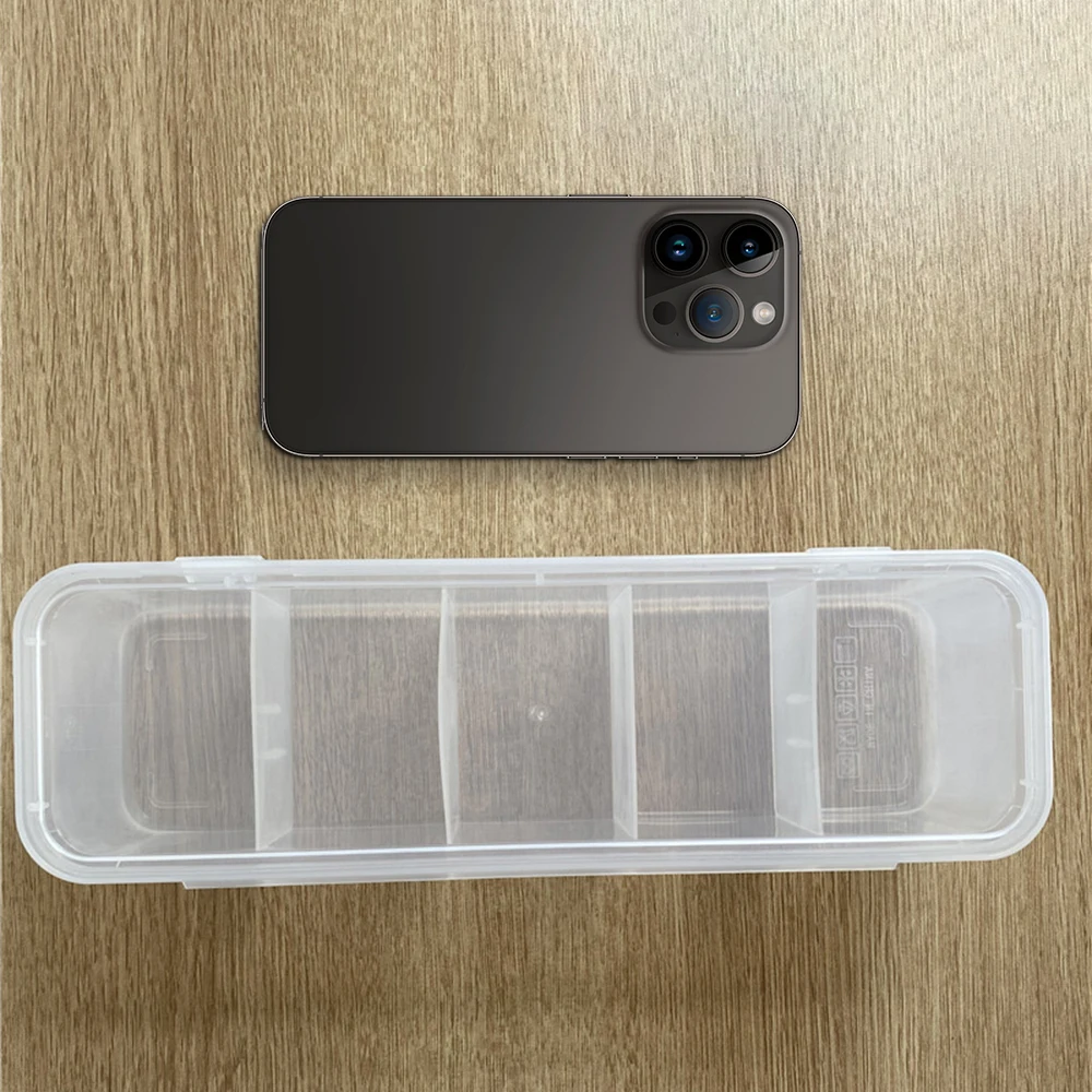 Accesorios de plástico para el cabello, caja de clasificación de joyas, caja de almacenamiento de cinco compartimentos, artículos diversos de escritorio, almacenamiento de cables de datos, 1 ud.