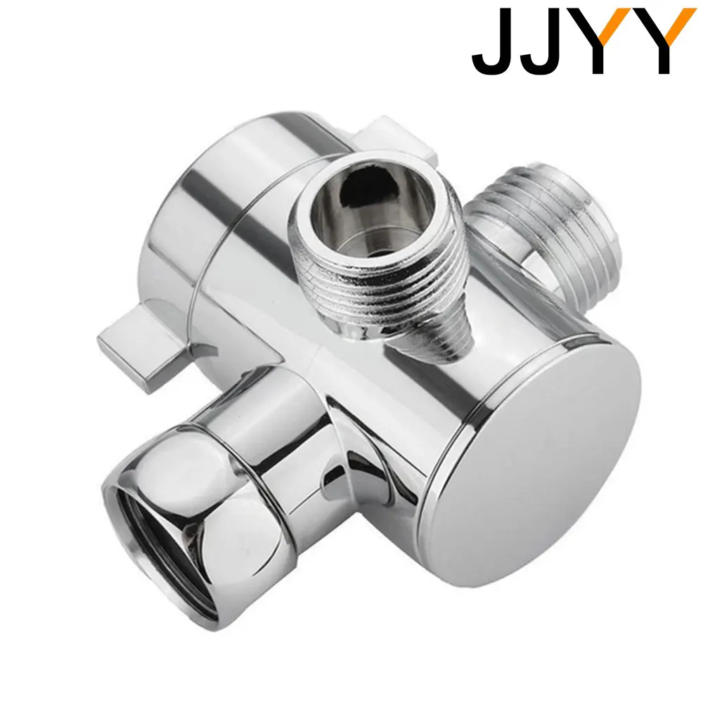 JJYY มัลติฟังก์ชั่น 3 ทิศทางหัวฝักบัววาล์วเปลี่ยนทิศทาง G1/2 สามฟังก์ชั่นอะแดปเตอร์เชื่อมต่อ