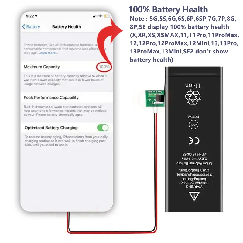 Mới 2022 Zero-Chu Kỳ Cao Chất Lượng Pin Cho iPhone 13 12 PRO MAX ProMAX Mini 12Mini 12Pro 13Mini 13Pro 12ProMAX 13ProMAX