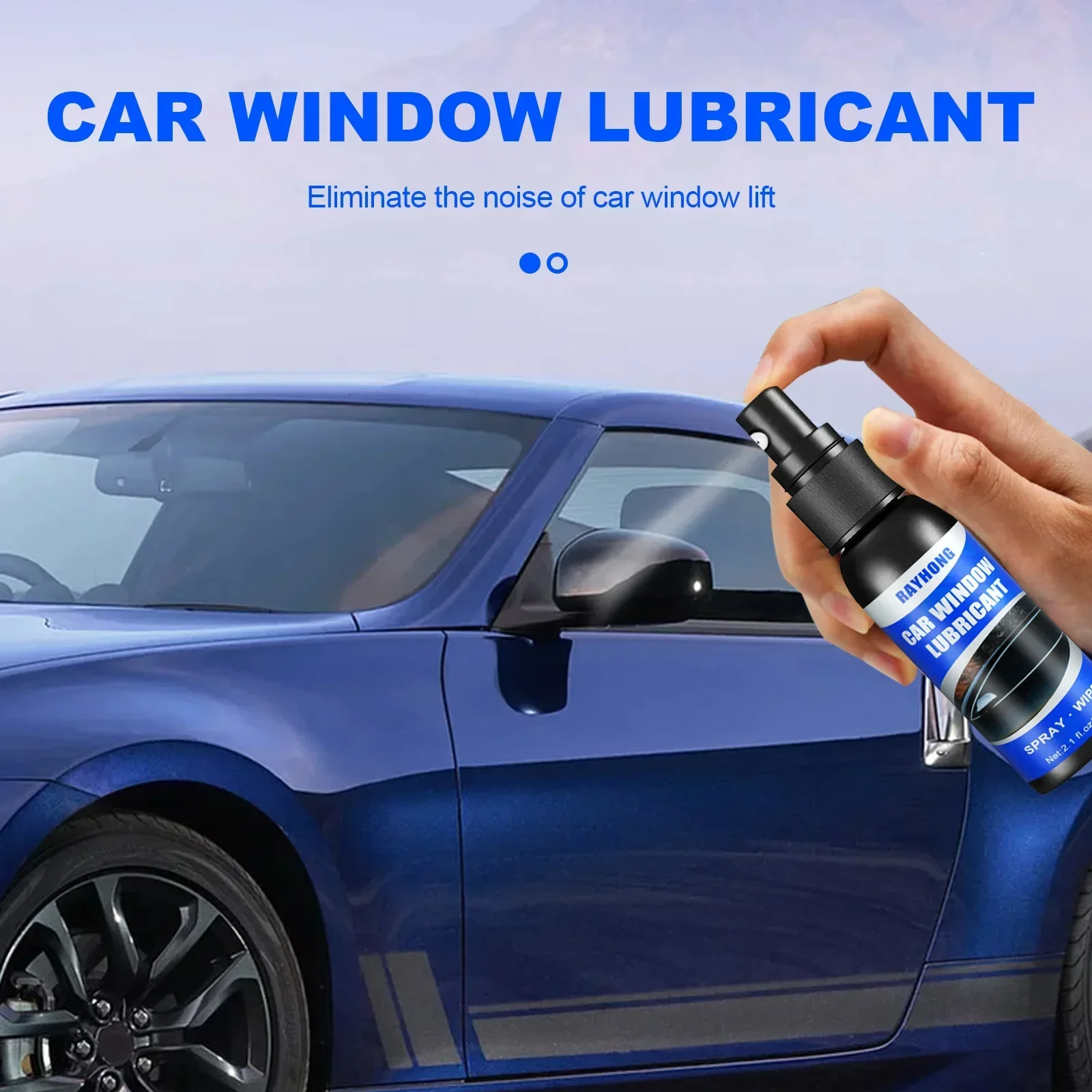 Lubrificante para janela de carro 60ml, tira de borracha para porta de carro, manutenção de suavização, elimina o ruído, ferramenta universal de reparo de produtos automotivos
