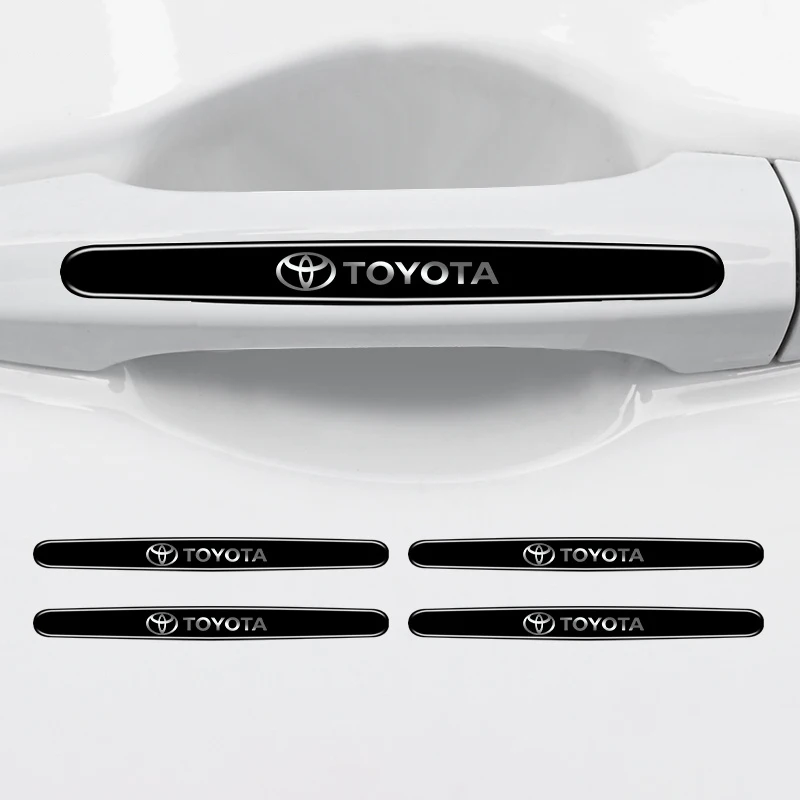 4/8pcs Car Door Handle Bowl Scratch Protective Stickers Toyota Prius Corolla Rav4 Yaris Verso Camry Hilux Auris Accessories