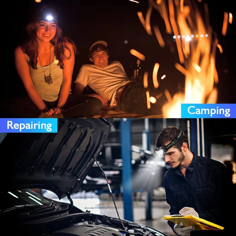 9-LED High-Brightness Headlamp, Motion Sensor Headlamp, Portable Fishing and Camping Outdoor Headlamp, Work Flashlight