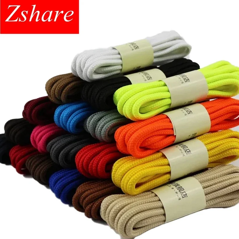 1 par de cordones redondos clásicos para zapatillas de deporte al aire libre, cordones para zapatos, cordones de Color sólido para niños y adultos, 90/120/150CM YD-1