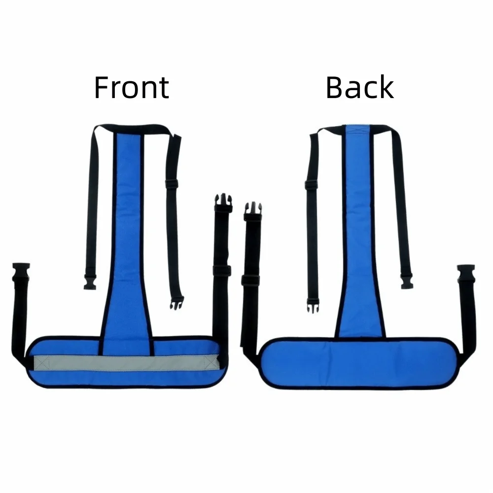 Adjustable Wheelchair Safety Belt Prevent Tilting or Falling Fixing Wheelchair Harness Strap Anti-fall with Front Cushion