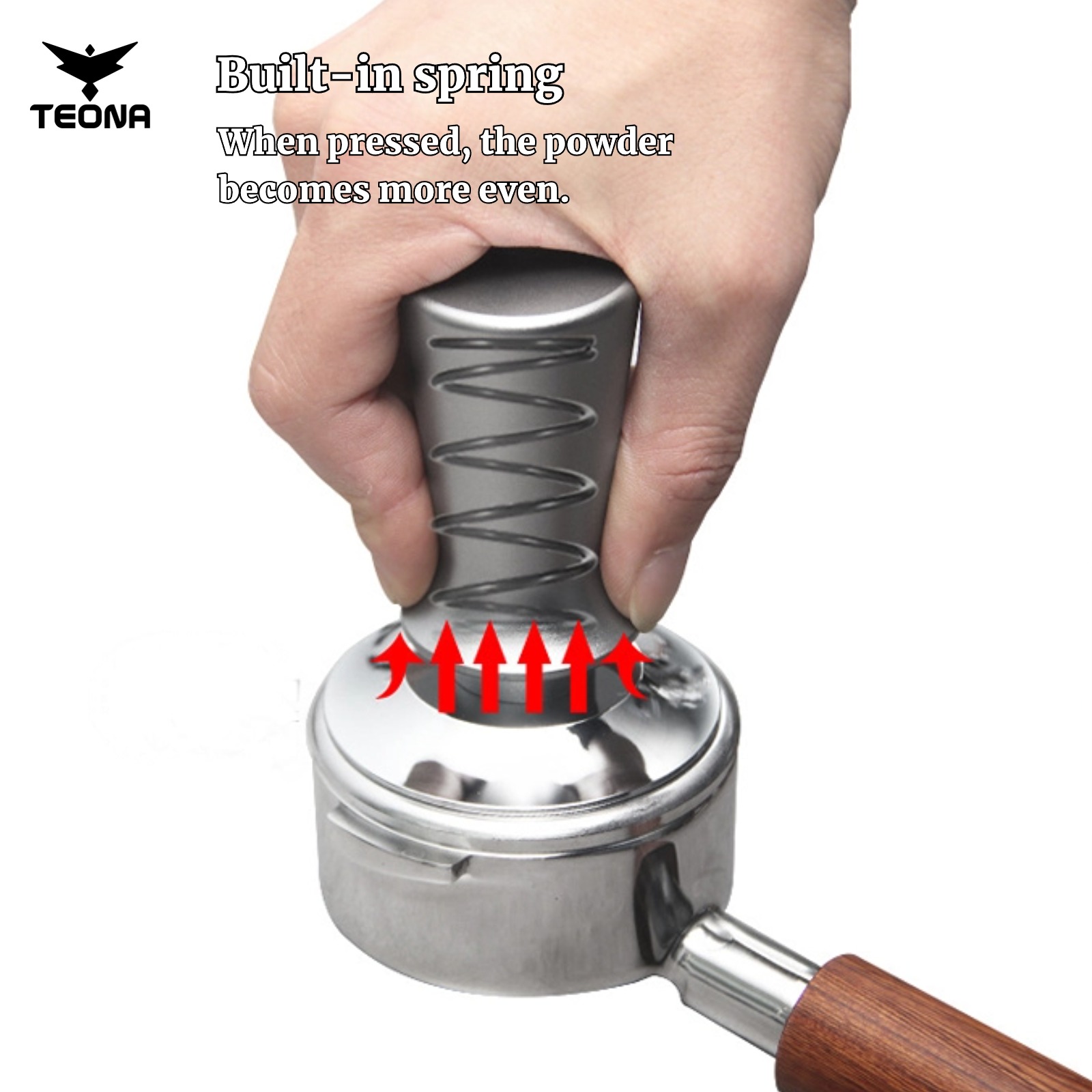 58 mm 53 mm 51 mm Espresso-Tamper, Barista-Kaffee-Tamper mit kalibrierten, federbelasteten Edelstahl-Tamper