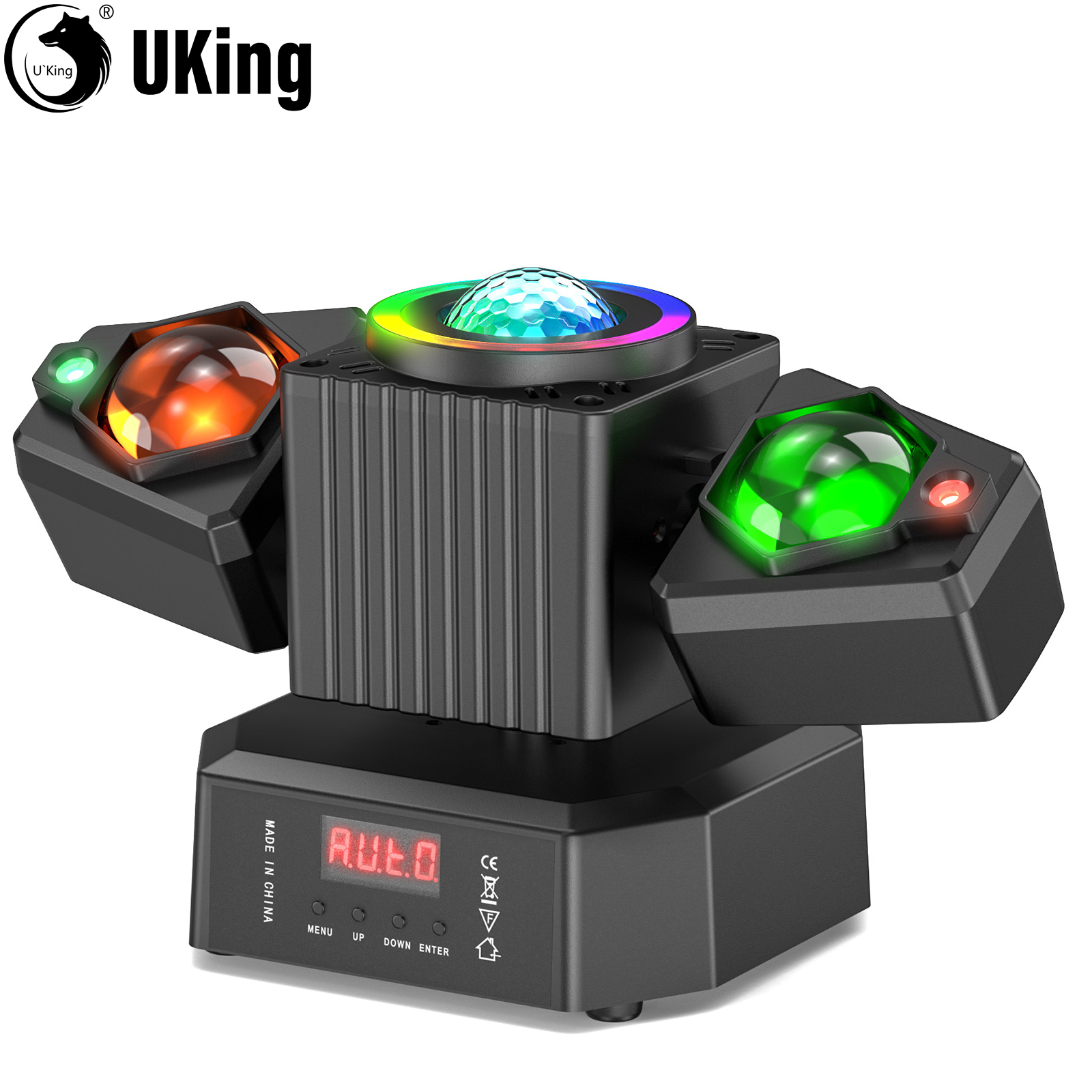 U'King 1/2/4Pcs 65W Zwei-armige Moving Head Licht RGBW LED Bühne Lichter DMX512 DJ Lichter Für Hochzeit Party KTV Bar Konzert Kirche