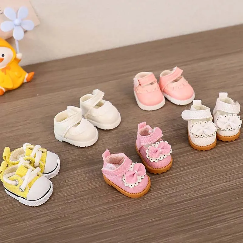 3,8 cm PU-Lederschuhe für 17 cm Baumwollpuppen Labubu Schuhe Stiefel Spielzeug Segeltuchschuhe DIY Puppenzubehör Spielzeug für LABUBU
