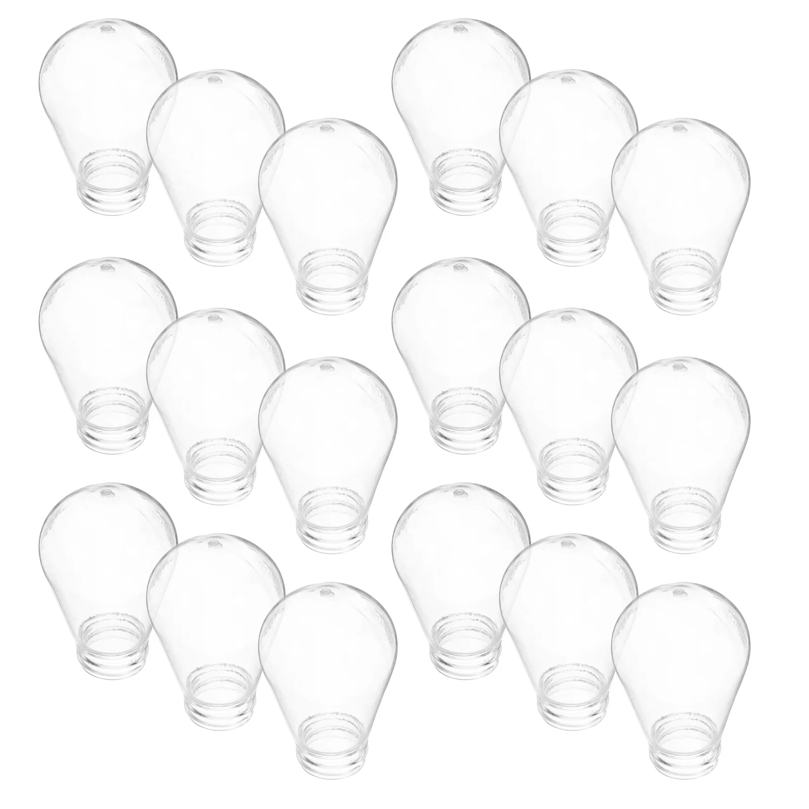30 peças tampas de lâmpada transparentes e27 conchas de lâmpada de plástico substituição transparente para luzes de corda difusor resistente ao calor jardim doméstico