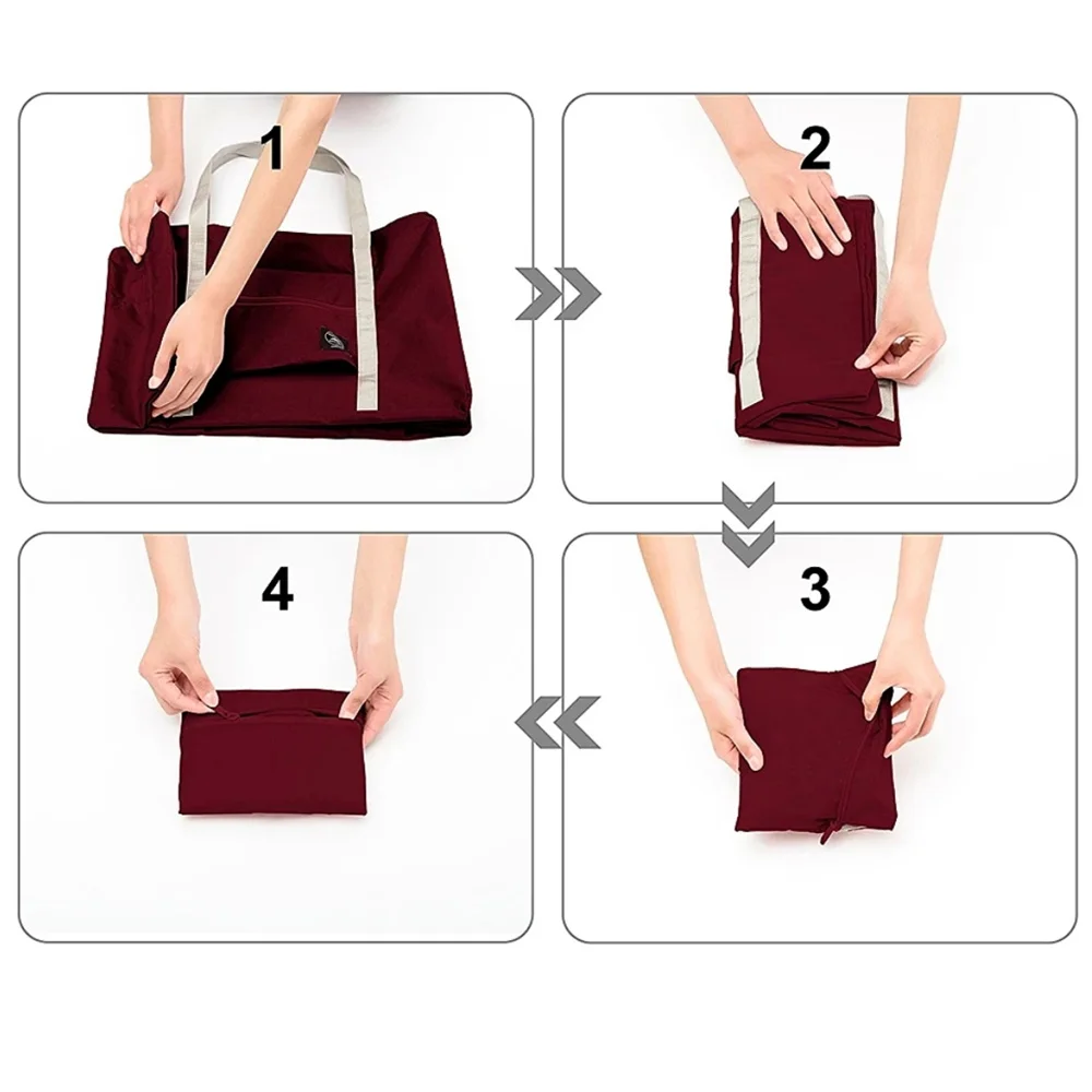 Balo Du Lịch Gấp Gọn Công Suất Lớn Xách, Túi Quần Áo Ban Tổ Chức Di Động Túi Hành Lý Phụ Kiện Du Lịch Hồng Dòng Hoa