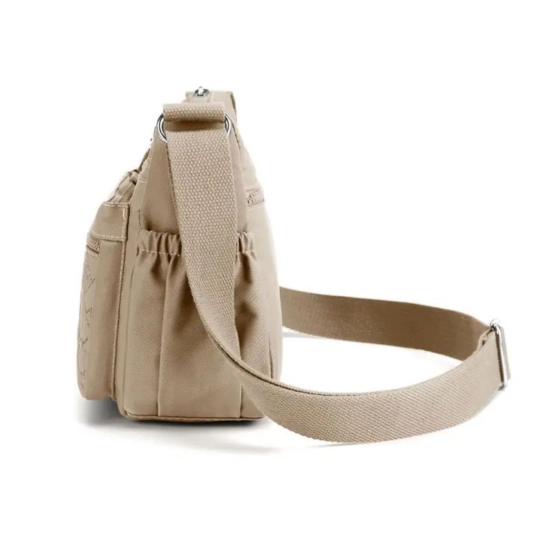 Umhängetasche für Damen, wasserdicht, einfarbig, Schwarz, Rosa, lässige Handtasche, Messenger-Tasche