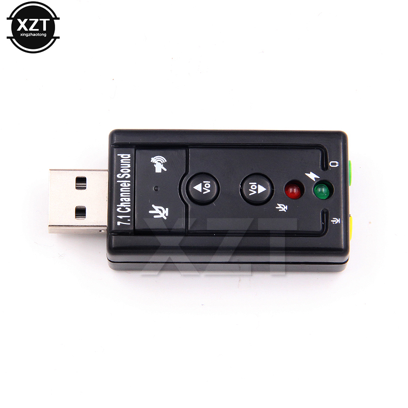 USB 2.0 3D Virtual 12Mbps Adaptador de tarjeta de sonido de audio virtual 3D externo de 7.1 canales para PC portátil