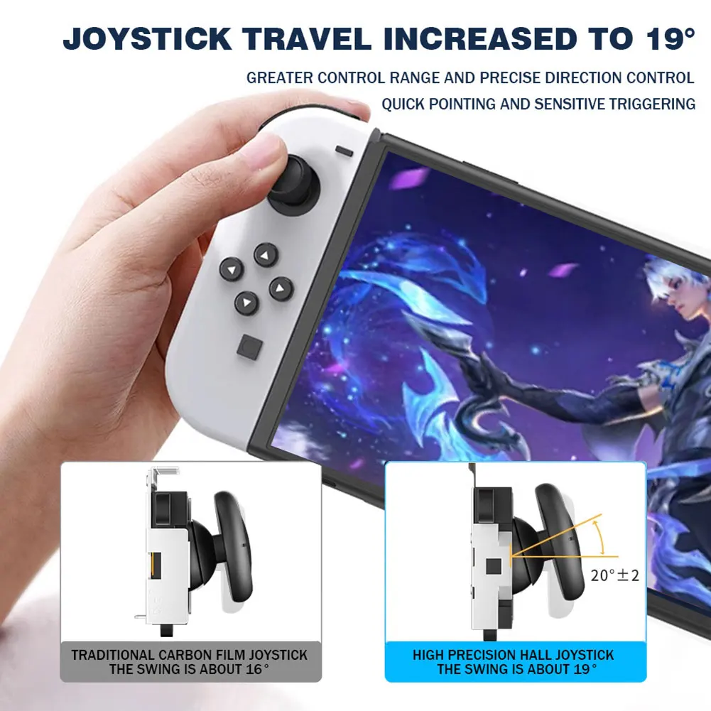 1/2PCS Hall Effect Joystick for Nintendo Switch/Lite/OLED Joycon Analog Thumb Stick No Drifting Hall Electromagnetic Stick