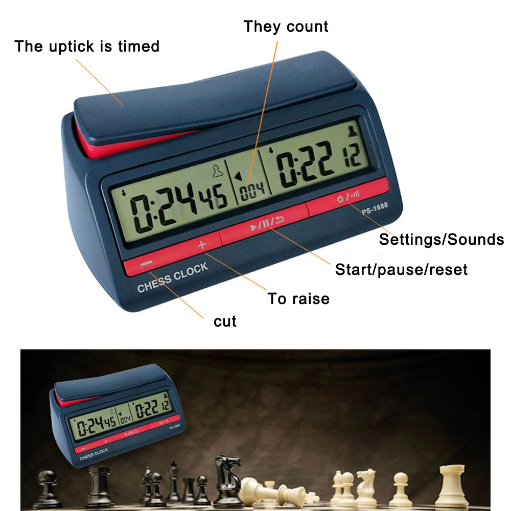 Schachuhr Chinesisch Schach/Go/Schach Spiele Timer Uhr Spiel Timer Schach Digital Timer Brettspiel Uhr