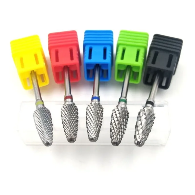 5 szt. Ø2,35 x 6 mm wiertła z węglika wolframu 3/32 cala z chwytem do narzędzi obrotowych do polerowania dentystycznego wiertła do paznokci