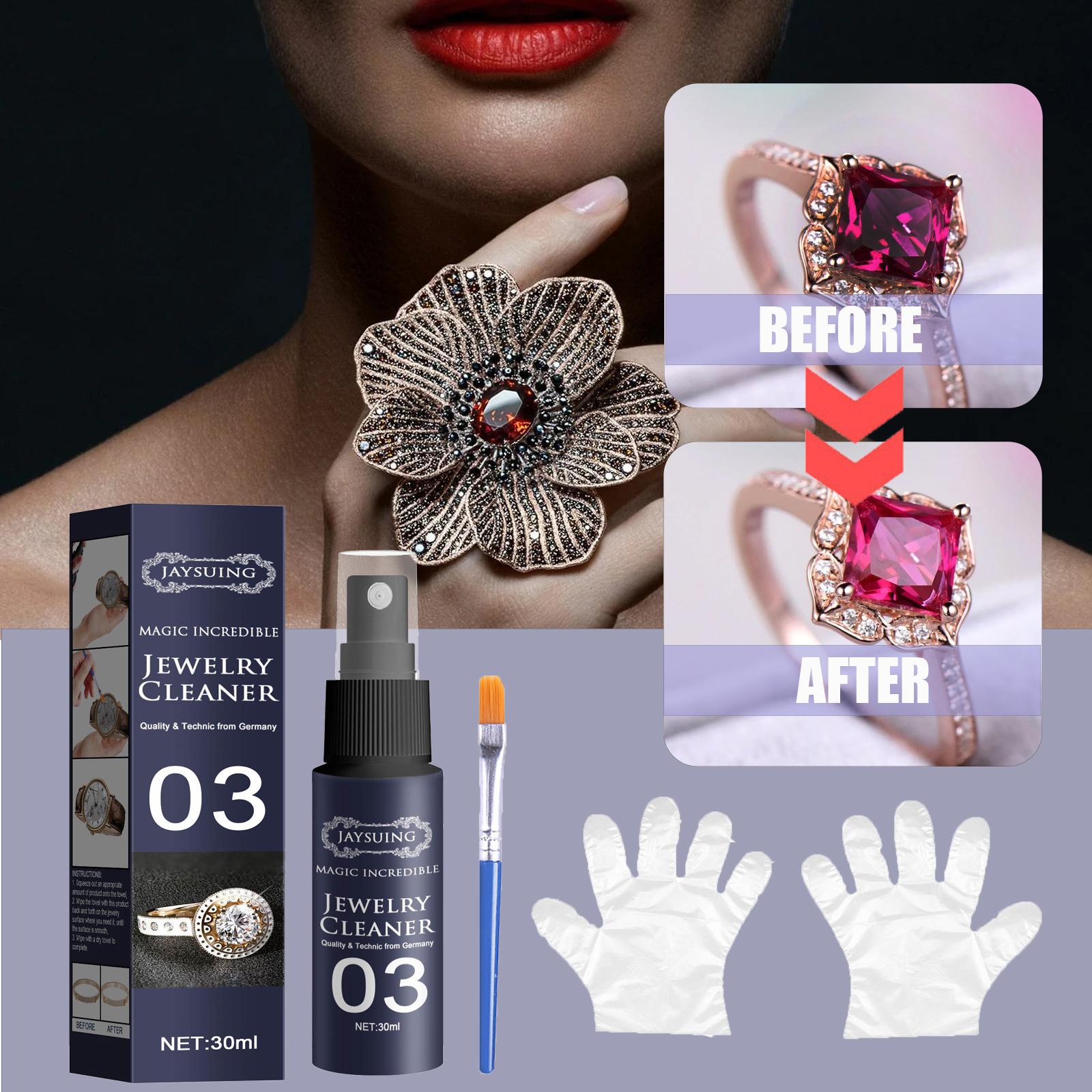 Nettoyant pour bijoux, solution TarjuvenRemover, sans tache, diamants lisses, or, liquide propre, kits de pulvérisation de polissage