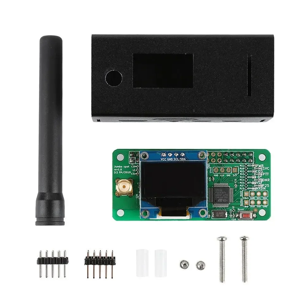Jumbospot – point d'accès UHF VHF UV MMDVM pour P25 DMR YSF DSTAR NXDN Raspberry Pi Zero avec 3B/4B + OLED + boîtier métallique + antenne, dernier modèle