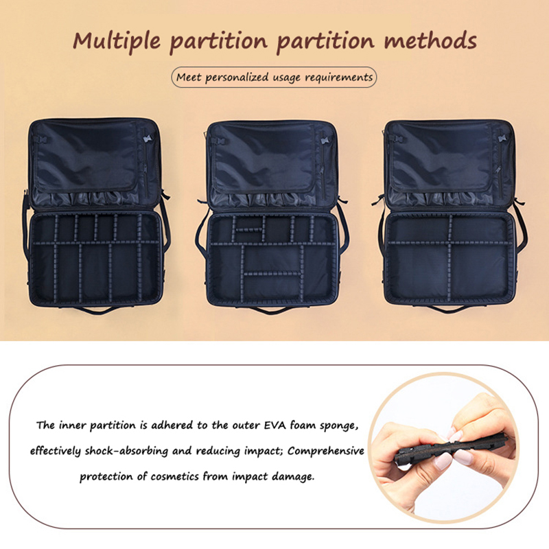 Professionele make-uptas voor dames Leren make-uptassen Waterdicht Oxford Reismake-uptas met grote capaciteit voor make-upartiest