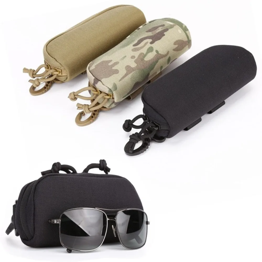 戦術的なモールメガネポーチサングラス EDC ウエストパックユーティリティ陸軍狩猟アクセサリーオーガナイザー眼鏡ケースバッグ
