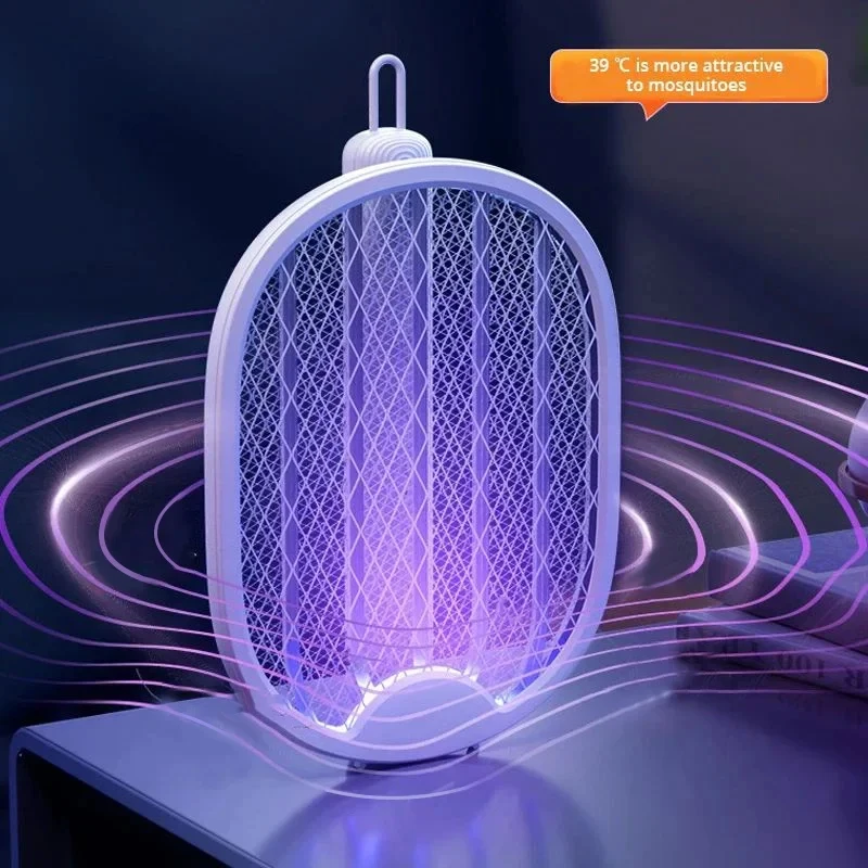 1pc Neue Moskito Mörder Lampe USB Aufladbare Elektrische Faltbare Moskito Mörder Schläger Fliegen Klatsche 3000V Abweisende Lampe