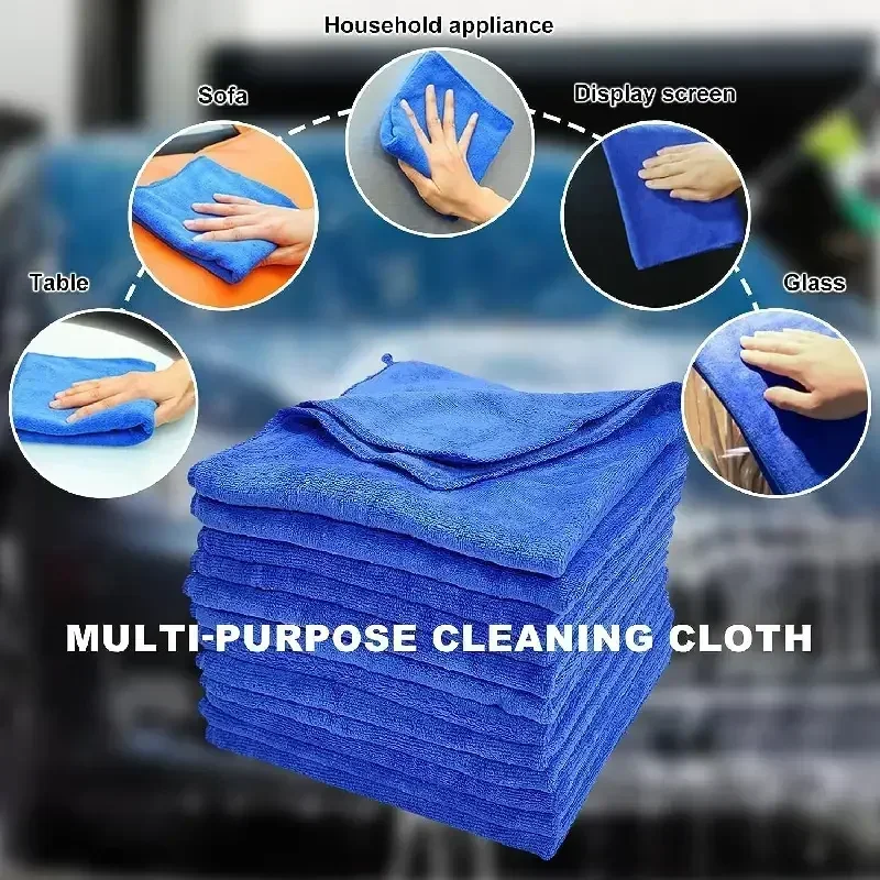 ISGTDRM Microfiber Towels Car Wash Drying Cloth Towel Household Cleaning Cloths Auto Detailing Polishing Cloth Home Clean Tools