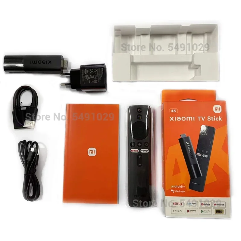 Global Version Xiaomi Mi TV Stick 4K Android 11 Portable Streaming Media 2GB 8GB Multi Language BT5.0 TV Dongle