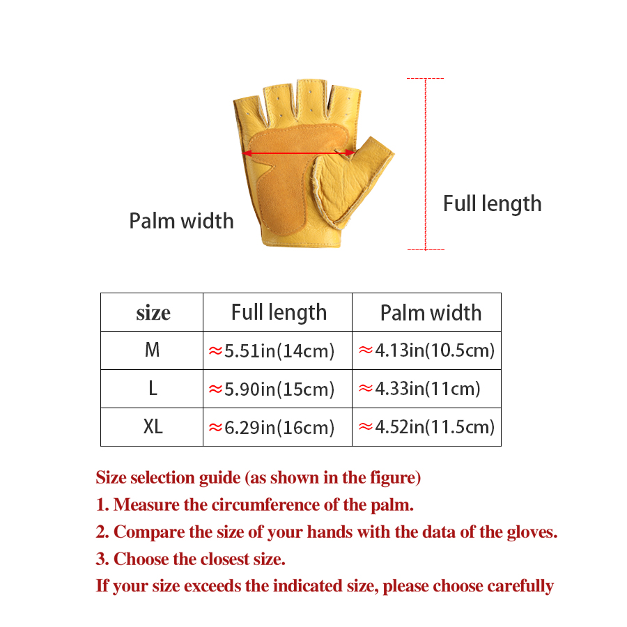 Homens sem dedos meio dedo condução fitness motocicleta ciclismo pele de cabra novos homens luvas de couro do plutônio luvas
