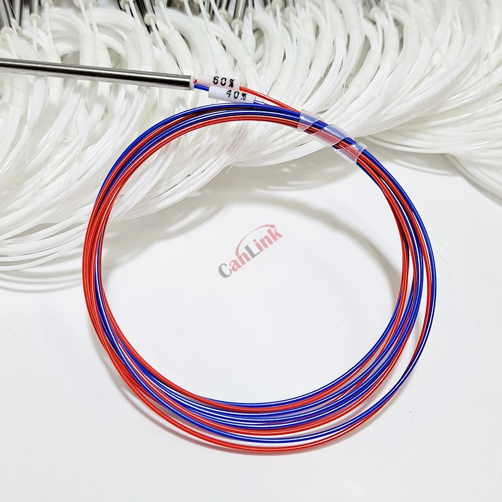 20pcs Different Types 1x2 0.9mm Unbalanced Coupler 50/50 20/80 25/75 30/70 40/60 Fiber Optic FBT Splitter, Without Connectors
